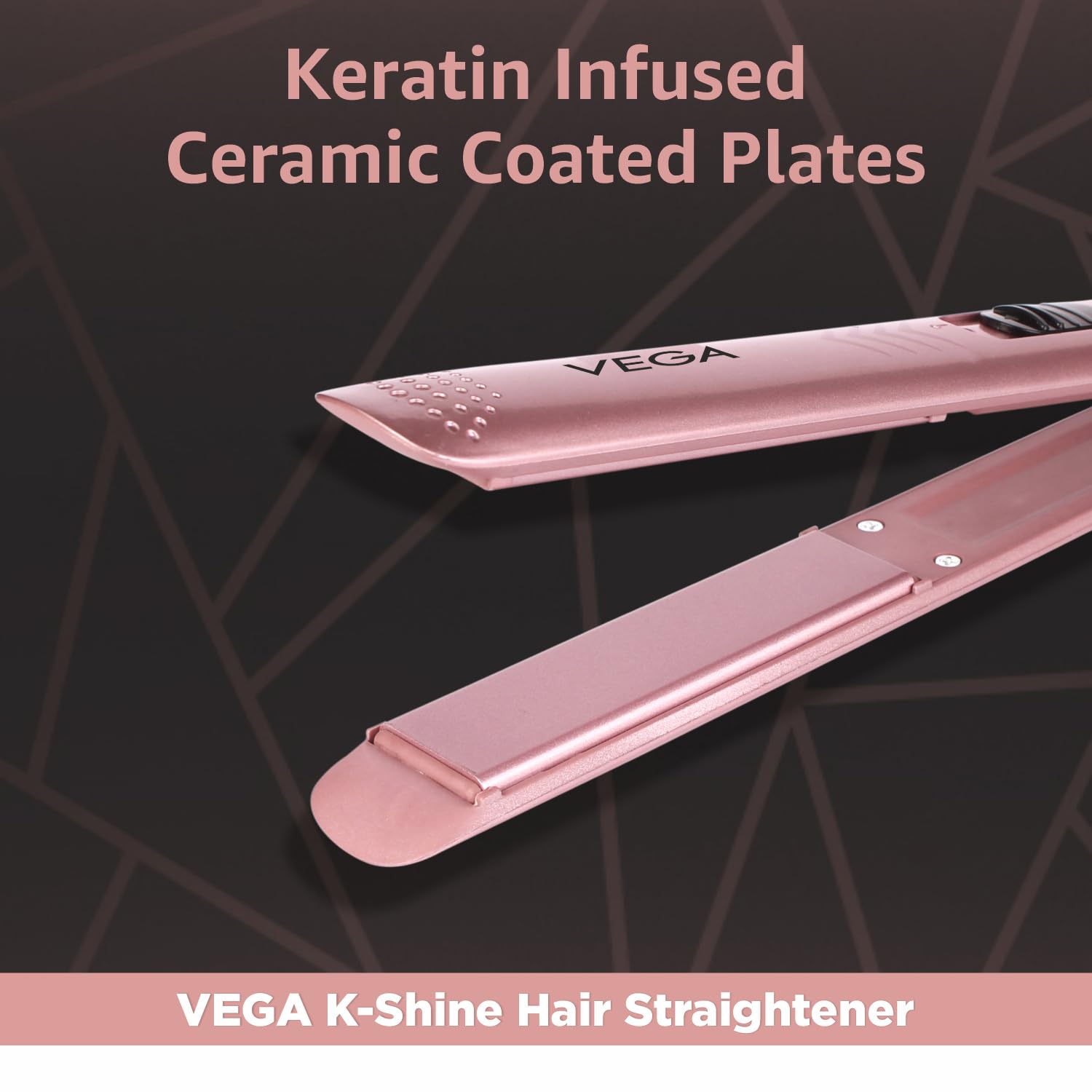 VEGA VHSH-28 K-Shine Hair Straightener with Keratin Infused Plates (Ananya Panday Signature Collection)