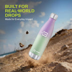 Stainless Steel Water Bottle Electro Green-Purple Ombre 500ml