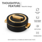 CELLO Satin Insulated Casserole Hot Pot Box Set of 3 Pcs (500ml, 1000ml, 1500ml) Black |