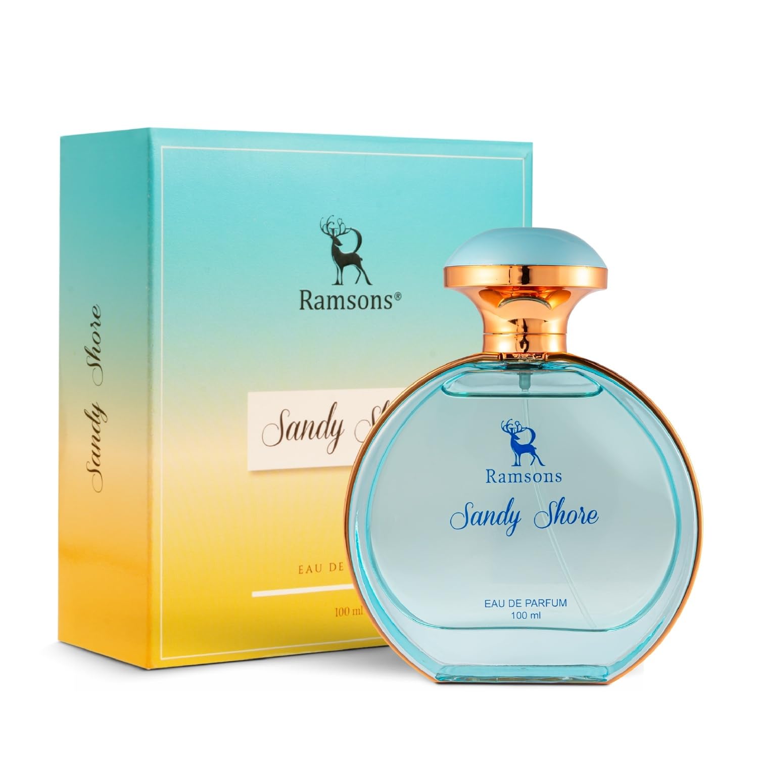 Ramsons - SANDY SHORE Eau De Parfum | 100 ML | Perfume For Women | TN - Mint, Lavender, Bergamot, Mandarin orange, Lemon | MN - Sea grass, Ginger, Jasmine...