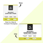 PEESAFE Reusable Sanitary Pads | (3 Regular Pads + 1 Overnight Pad + 1 Leak Proof Pouch) | Lasts Up To 1 Year | Highly Absorbent & Skin Friendly, Pack of 4