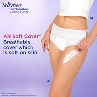Stayfree ProComfort Period Panty for Women | Disposable Period Pants Pack of 5, M - L | Air Soft Cover | 360° Leakage Protection for Heavy Flow| Snug Fit | Odour Control