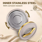 Milton Insignia 2500 Casserole, 2100 ml I ISI Certified I Inside Steel I