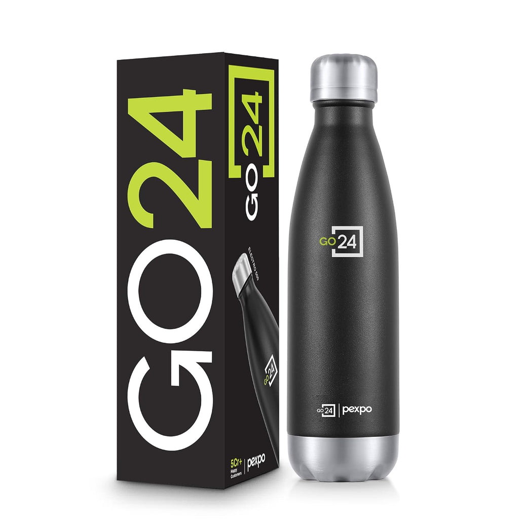 Stainless Steel Water Bottle Electro Knight Black 500ml