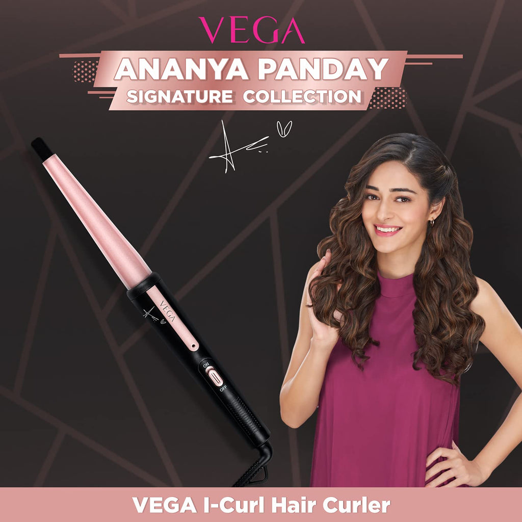 VEGA VHSH-28 K-Shine Hair Straightener with Keratin Infused Plates (Ananya Panday Signature Collection)