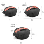 MILTON plastic Oyster Jr. Gift Set PU Insulated Casserole, Set of 3 (455 ml, 860 ml, 1275 ml), Black
