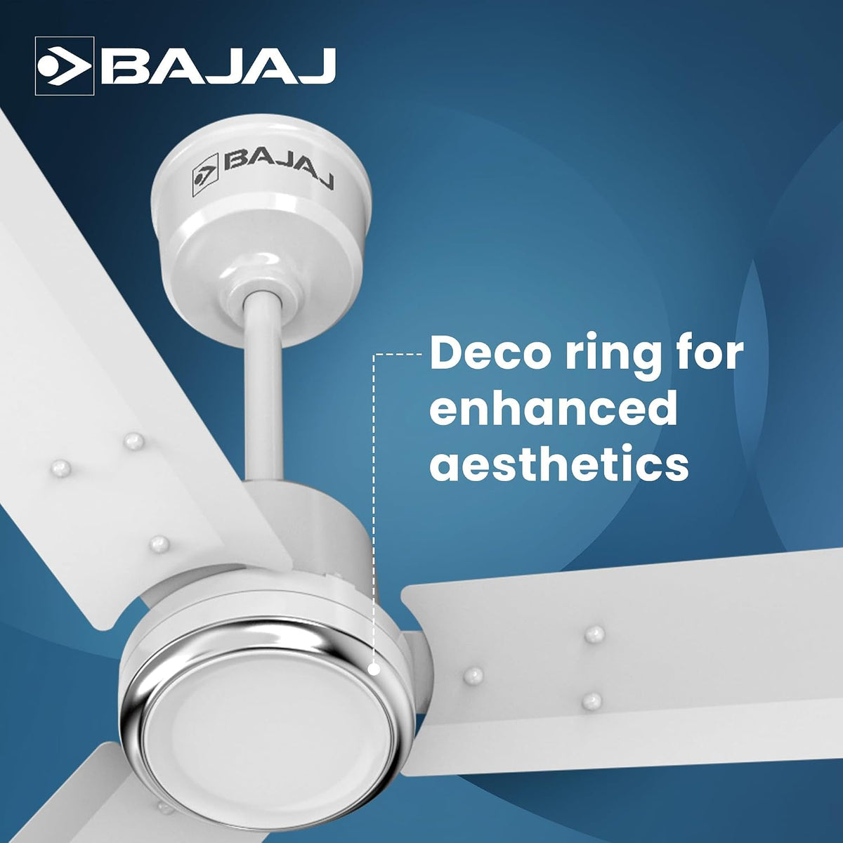 Bajaj Classico Sleek Plus 5S 1200MM (48”) BLDC Ceiling Fan with Remote | BEE 5 Star Rated Energy Efficient |