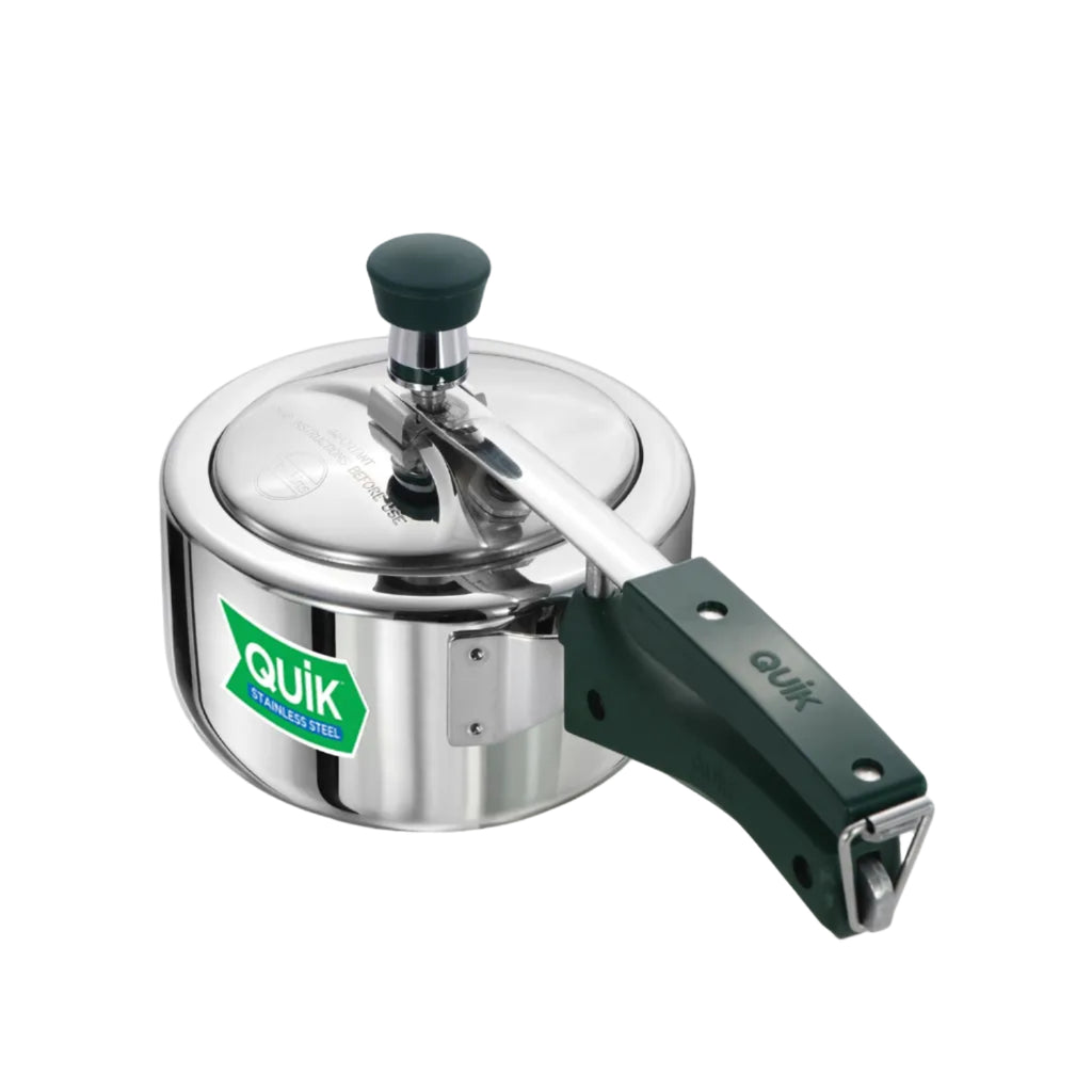 Hawkins Quik 1.5 Litre Stainless Steel Pressure Cooker | Straight Body | Induction & Gas Compatible | Ideal for 1–2 persons | ISI Certified | Guaranteed...