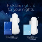 Nua All Night Comfort Sanitary Pads | Pack of 8 (XXXL 400mm)