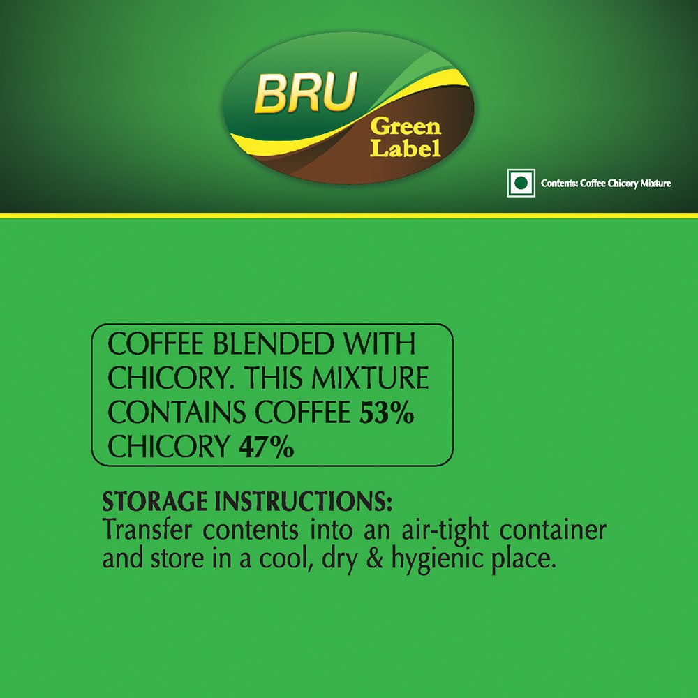 Bru Green Label Filter Coffee 500g