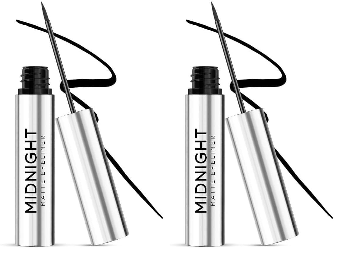 RENEE Midnight Matte Eyeliner, Darkest Black, Long Lasting, Smudge-Proof & Waterproof Formula, One-Swipe-Application with Intense Pigment, Enriched with...
