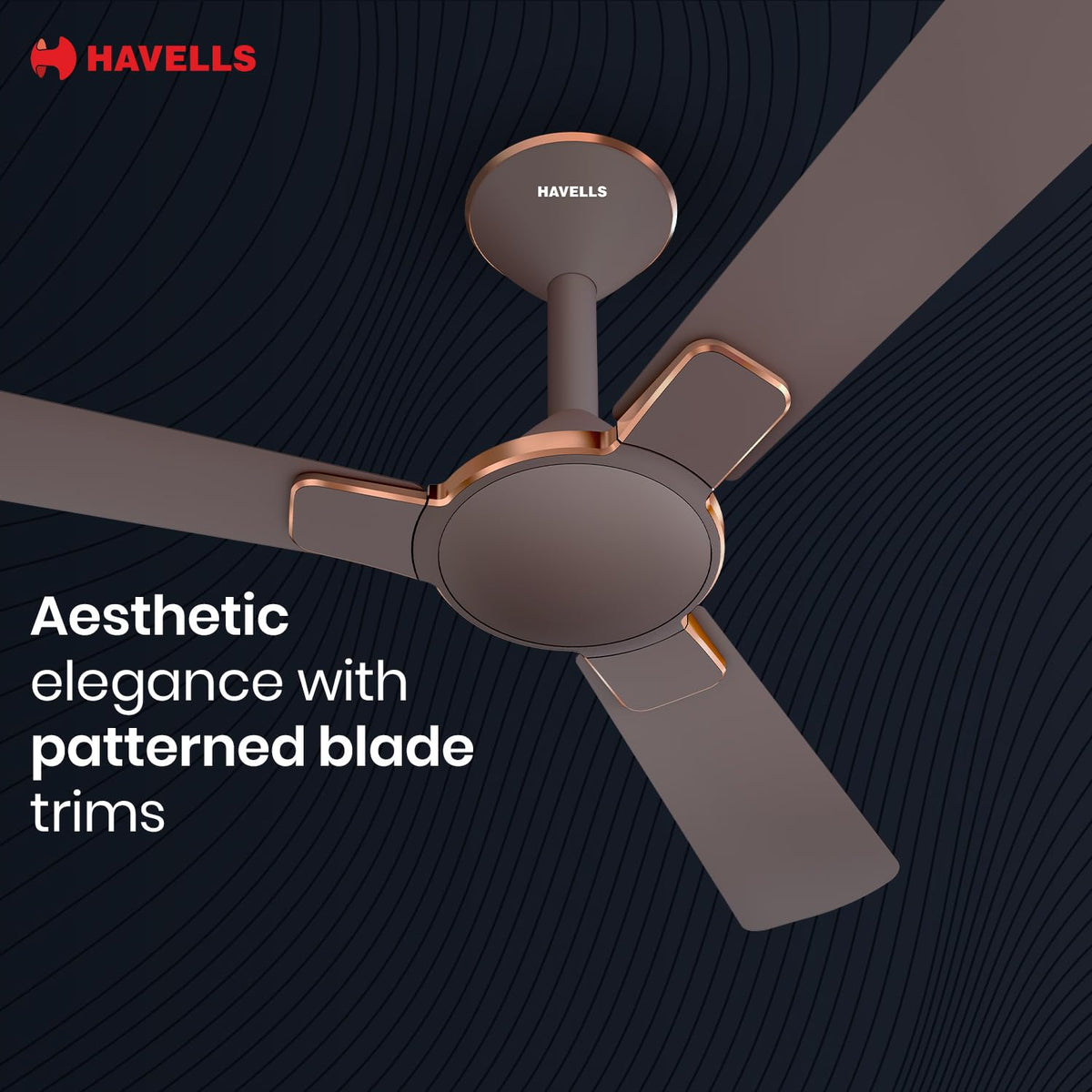 Havells 1200mm Enticer BLDC Prime Ceiling Fan| Compatible with Regulator & Remote| Upto 55% Energy Saving|