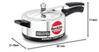 Hawkins Aluminium 3.5 Litre Hevibase Pressure Cooker,Induction Inner Lid Cooker,Silver(Ih35)