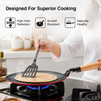 Prestige Castlite Enamel Coated Lightweight Cast Iron Concave Tawa 25cm | High Heat Retention, Rust-Proof | Gas & Induction Compatible |