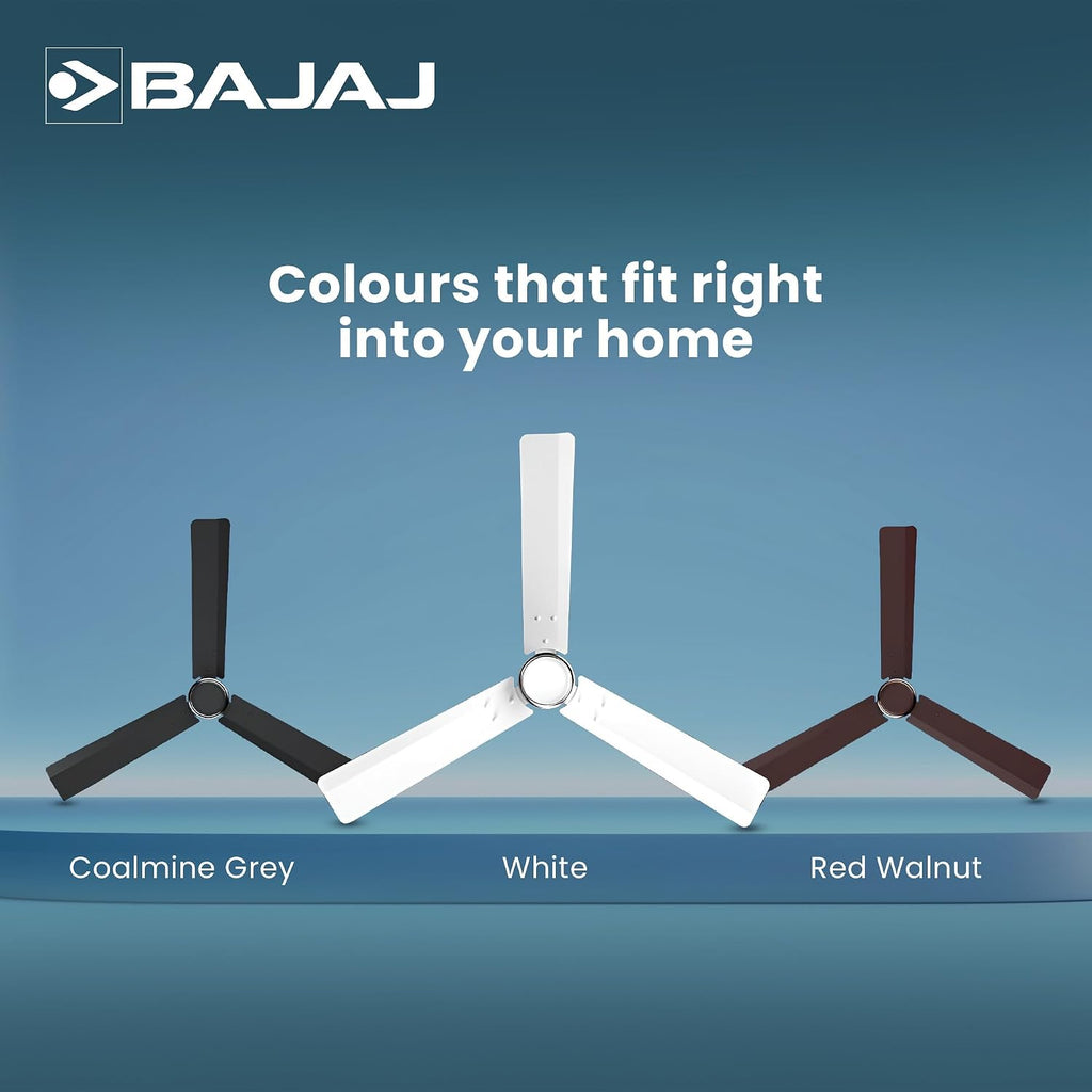 Bajaj Classico Sleek Plus 5S 1200MM (48”) BLDC Ceiling Fan with Remote | BEE 5 Star Rated Energy Efficient |
