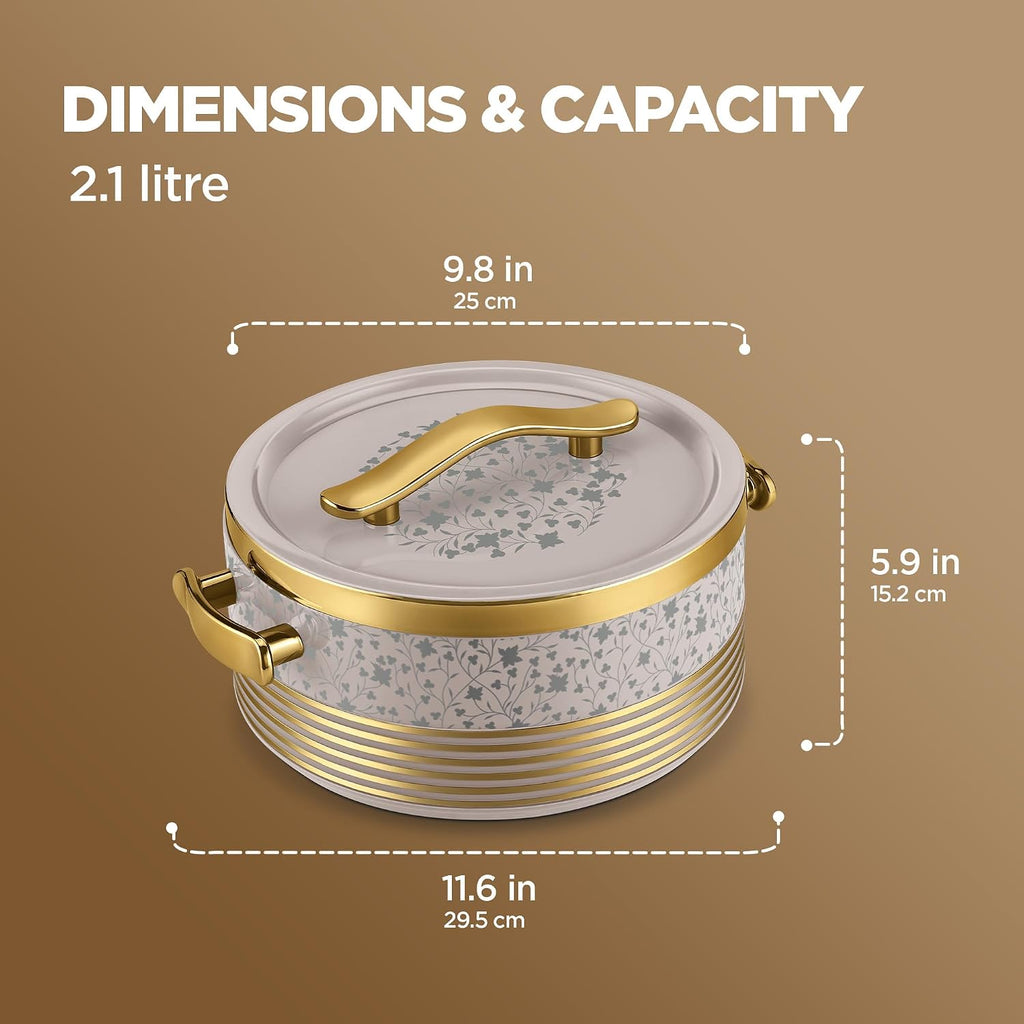 Milton Insignia 2500 Casserole, 2100 ml I ISI Certified I Inside Steel I