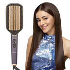 VEGA Hair Straightener Brush With Up To 12 Hrs Straightening Effect,Triple Care & Thermoprotect Technology