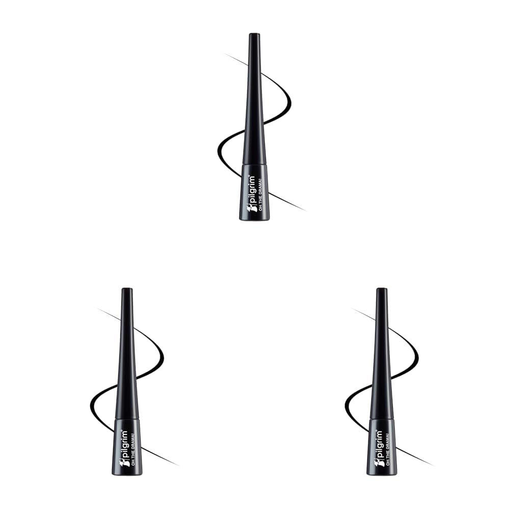 Pilgrim Black Scandal Eyeliner Pencil Intense Matte Finish Smudge Proof Pencil Enriched With Argan Oil | 3.50Ml (Pack of 3)
