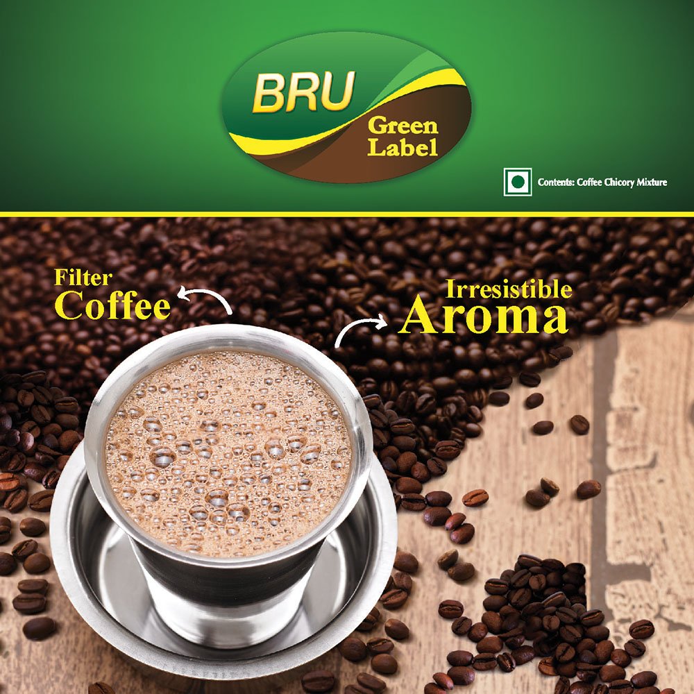 Bru Green Label Filter Coffee 500g