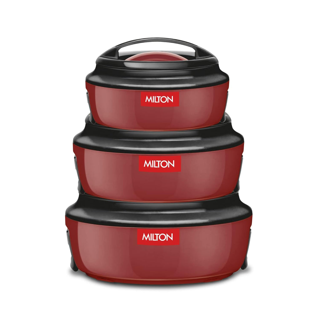 Milton Ernesto Inner Stainless Steel Jr. Casserole Set of 3 (390ml, 720 ml, 1320 ml)
