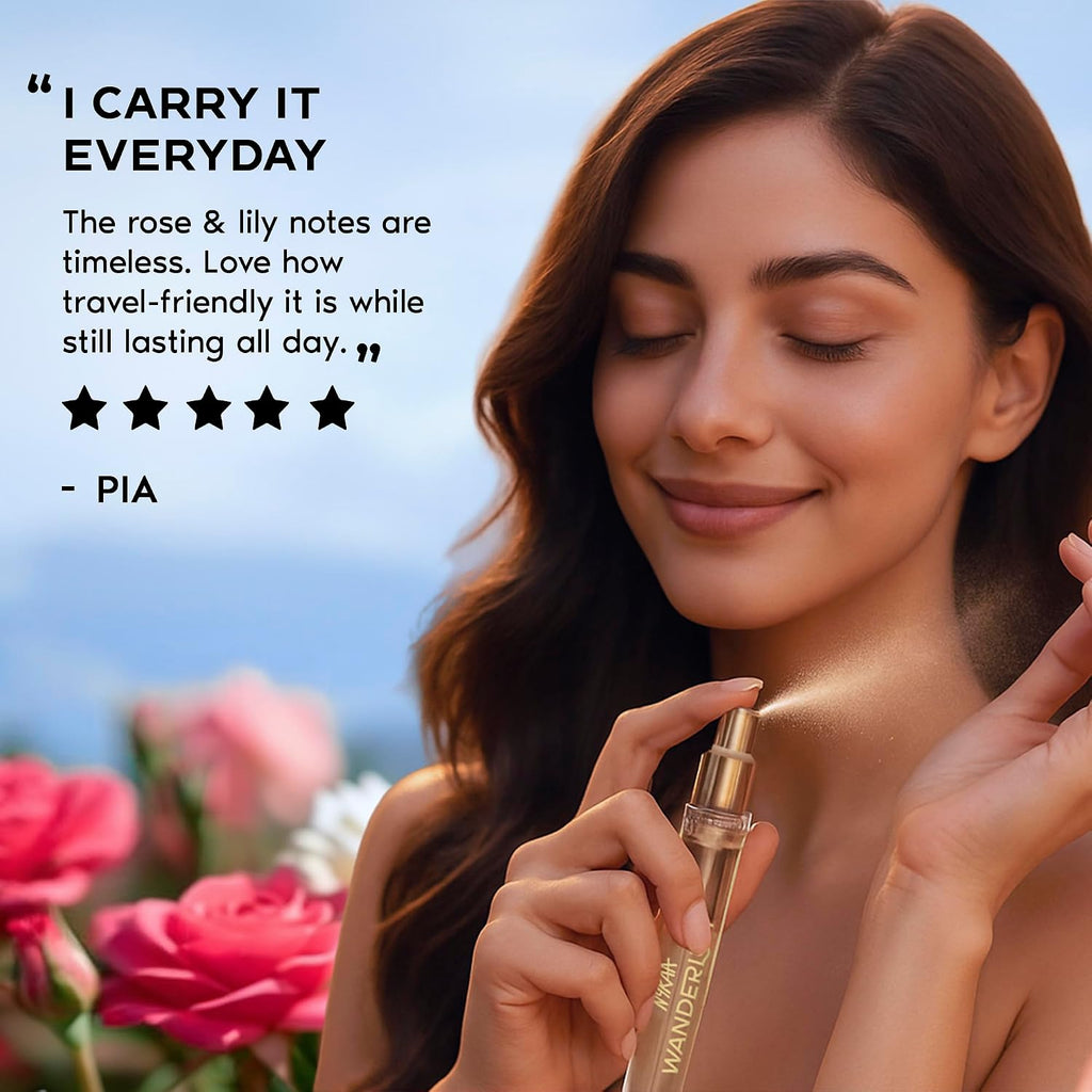 Nykaa Wanderlust English Country Rose Eau De Parfum I Travel size, mini Perfume for Women – 16 ml I Rose & fresh Lilly Perfume | Long–Lasting,...