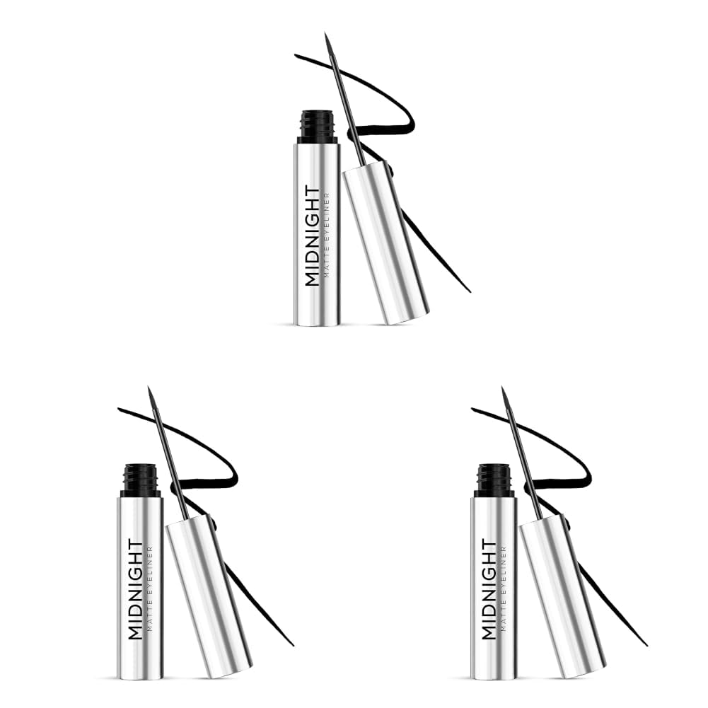 RENEE Midnight Matte Eyeliner, Darkest Black, Long Lasting, Smudge-Proof & Waterproof Formula, One-Swipe-Application with Intense Pigment, Enriched with...