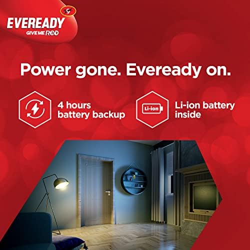 Eveready 9W B22D Emergency Inverter LED Bulb| Cool Day Light (6500K) | Energy Efficient| IBMS Technology | 4 Hour Battery Backup | Li-on Battery Inside (2)