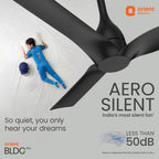 Orient Electric Aerosilent | India’s Most Silent Fan | Less than 50dB| 1200mm BLDC Ceiling Fan with Remote | BEE 5-Star Energy-Efficient Fan | Red Dot Design Winner| 5-Year Warranty | Cloud Grey