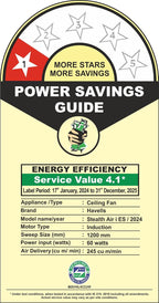 Havells 1200Mm Stealth Wood I Es Ceiling Fan|High Air Delivery,Energy Saving,100% Pure Copper Motor|