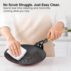 Prestige Castlite Enamel Coated Lightweight Cast Iron Concave Tawa 25cm | High Heat Retention, Rust-Proof | Gas & Induction Compatible |