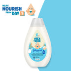 Johnson’s Baby Nourishing Milk & Rice Wash & Shampoo 200 ml | 2‑in‑1 Gentle Cleanser for Newborn Hair & Skin