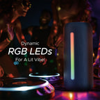 boAt Stone Spinx Pro Bluetooth Speaker with 20 W RMS Sound, Up to 8 hrs of Playtime, BTv5.0, Built-in Mic, RGB LEDs, TWS Feature, TF Card, AUX Port &...
