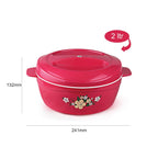 Cello Roti Plus Insulated Casserole Hot Pot Box Case with Lid 1500 ml Pink |