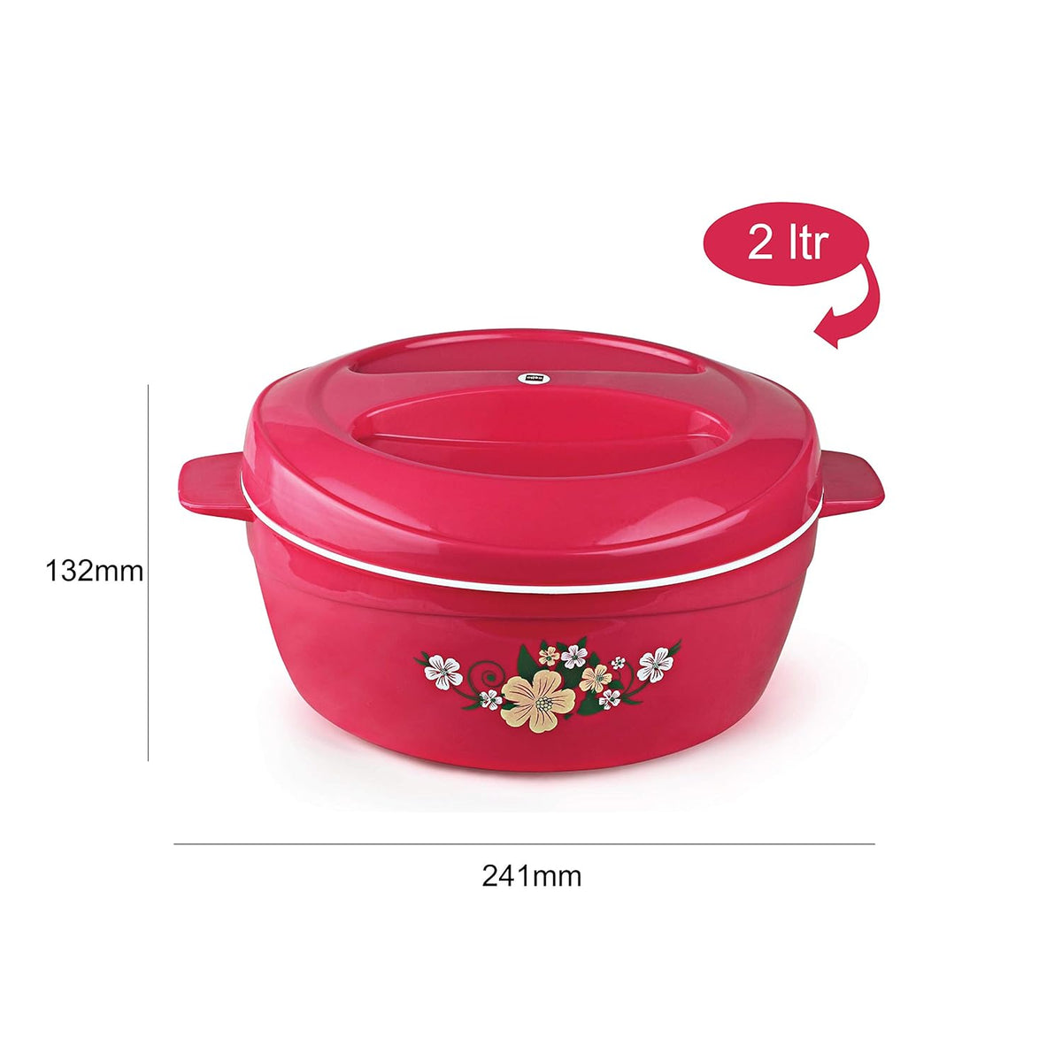 Cello Roti Plus Insulated Casserole Hot Pot Box Case with Lid 1500 ml Pink |
