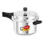 Pigeon By Stovekraft Deluxe Aluminium Outer Lid Pressure Cooker Without Induction Base, 5 Litres, Silver