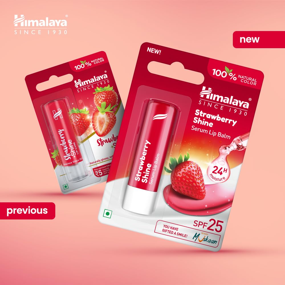 Himalaya Litchi Shine Lip Balm | 4.5gm|100 % Natural Colour | Naturally glossy | Younger Lips | Natural Vitamin E