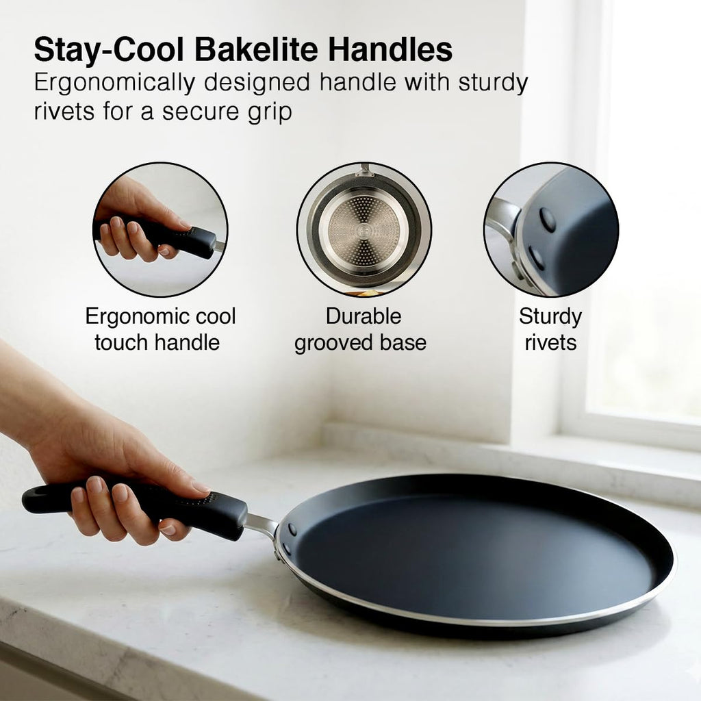 Prestige Non-Stick Dosa Tawa 27.5cm | OSP IB | Gas & Induction Compatible |