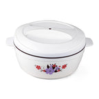 CELLO Roti Plus Insulated Casserole Hot Pot Box Case with Lid 2000 ml White & Brown |