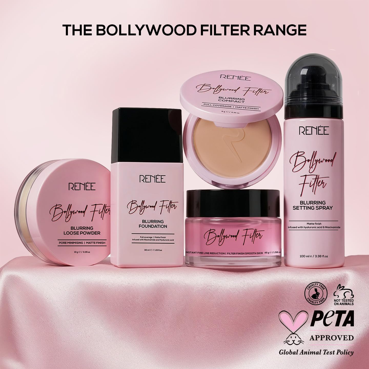 RENEE Bollywood Filter Pore Blurring Loose Powder For Face - Fresh Sand,10g