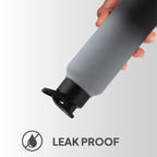 CELLO Aqua Pro Max Stainless Steel Water Bottle 1000 ml Black & Grey | ISI Certified Single Wall Rust & Leakproof Fridge Safe Stylish Easy Grip Colorful Steel Water Bottle For Office & Daily Use