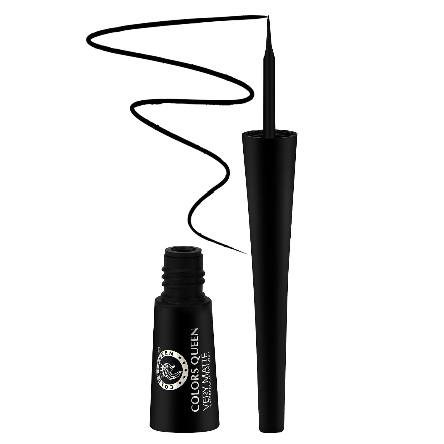 COLORS QUEEN Very Matte Eyeliner | Quick Drying, Long Lasting Liquid Eyeliner | Fine Tip for Precise Application | Smudge Proof, Waterproof for Eye Makeup...