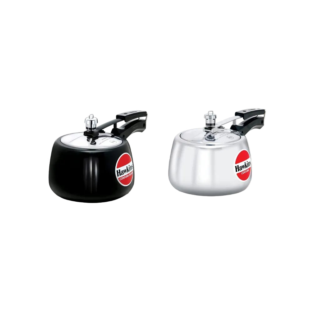 Hawkins Contura Hard Anodised Aluminium Pressure Cooker, 3 Litres, Black & Hawkins Contura Pressure Cooker, 3 Litres