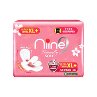 NIINE Naturally Soft Ultra Thin XL+ Sanitary Napkins |320mm Long|Cottony Soft Control Rashes|Long Lasting protection |Suitable for Heavy Flow with Free...