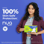 Nua MyWave XL Sanitary Pads for Women | Heavy Flow Period Pads | Super Soft, Rash-Free, Leak-Proof | Super Absorbent | Pack of 28 |