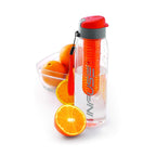 CELLO Infuse Water Bottle 800ml, Orange | Food Grade Unbreakable Detox Bottle with Infuser Chamber | Reusable Leakproof Lightweight Easy to Carry Fridge Pet Bottle For Home, Gym, Indoor & Outdoor