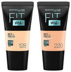 Maybelline New York Fit Me Matte+Poreless Liquid Foundation Medium Coverage For Oily Skin Powder Tube,220 Natural Beige,18Ml,128 Warm Nude,,Pack Of 1