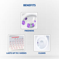 Harpic Hygienic Toilet Cleaner Rim Block, Lavender - 26 g (Pack of 3) | India's # 1 Toilet Cleaner