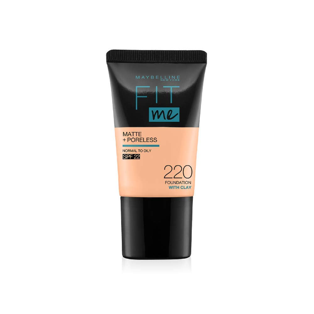 Maybelline New York Fit Me Matte+Poreless Liquid Foundation Medium Coverage For Oily Skin Powder Tube,220 Natural Beige,18Ml,128 Warm Nude,,Pack Of 1