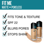 Maybelline New York Fit Me Matte+Poreless Liquid Foundation Medium Coverage For Oily Skin Powder Tube,220 Natural Beige,18Ml,128 Warm Nude,,Pack Of 1
