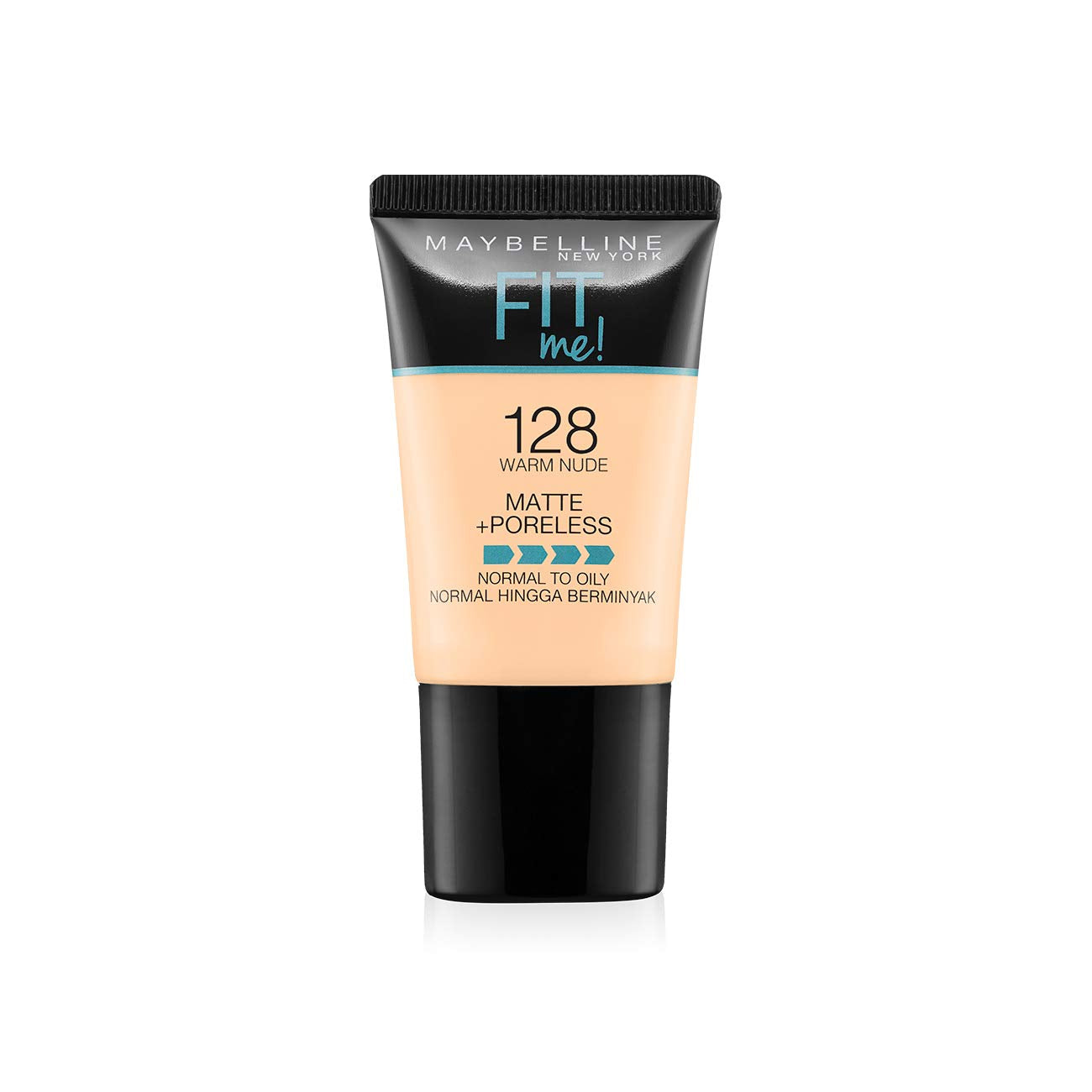 Maybelline New York Fit Me Matte+Poreless Liquid Foundation Medium Coverage For Oily Skin Powder Tube,220 Natural Beige,18Ml,128 Warm Nude,,Pack Of 1